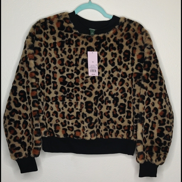 Wild Fable leopard print sweatshirt - Picture 1 of 7